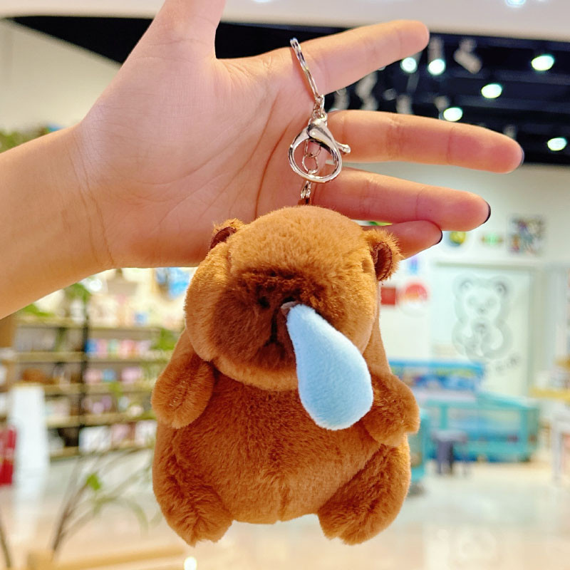 Capybara Keychain Plush Pendant Key Chain Bag Stuffed Animals Doll ...