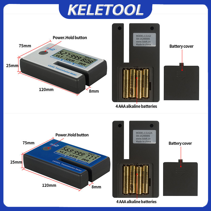 LS162 Solar Film Tester Solar Film Car Transmission Meter Digital ...