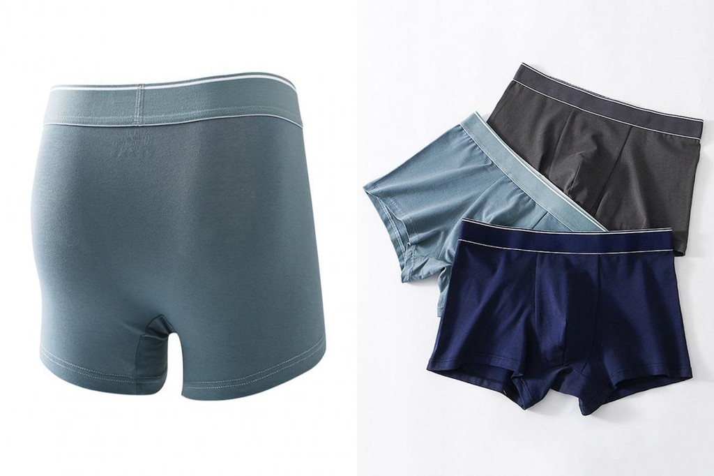 Tang_ Basic Design Underwear Elastic Waistband Boxer Shorts Men's ...