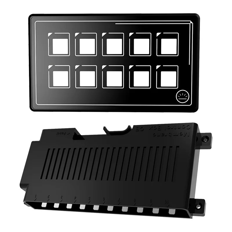 New RV and Yacht Modified 10-Bit Button Switch Panel 12V Waterproof ...