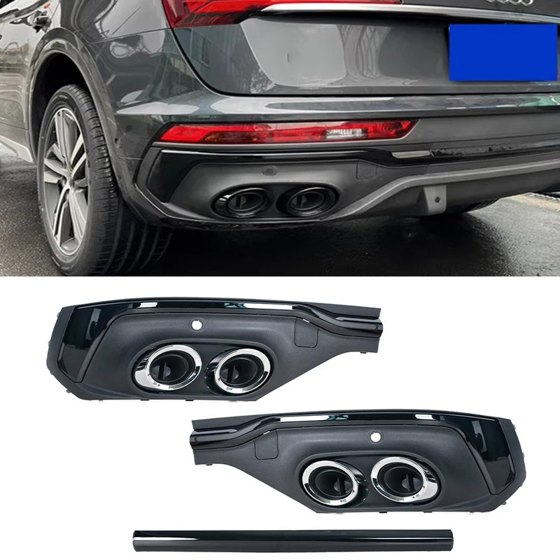 thumbnail image 2 of Rear Bumper Diffuser With Fake Exhaust Tips For 10th Gen Honda Civic Sedan (2016-2021) – Unpainted Black 2 of 4
