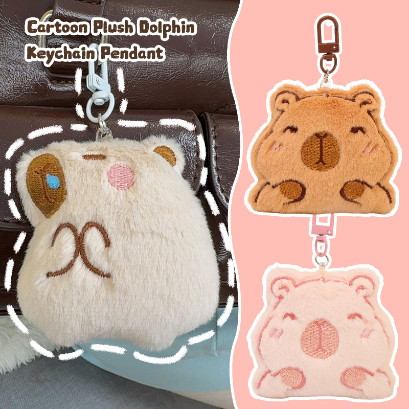 Capybara Plush Keychain - Cute Capybara Key Ring Decor - Couple Keyring ...