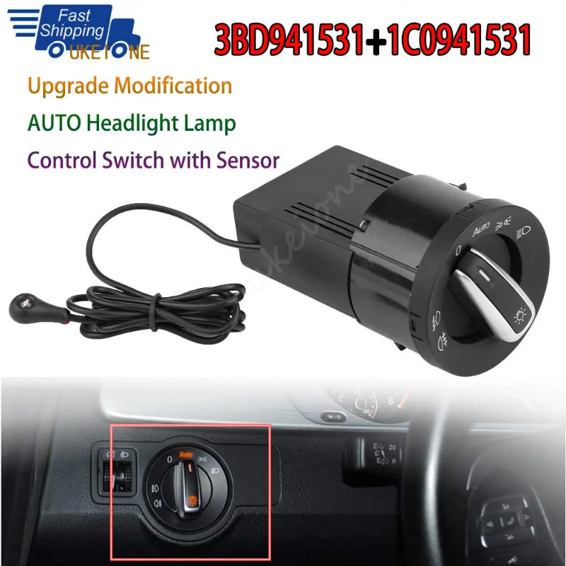 Upgrade Modification AUTO Headlight Lamp Control Switch With Sensor for ...