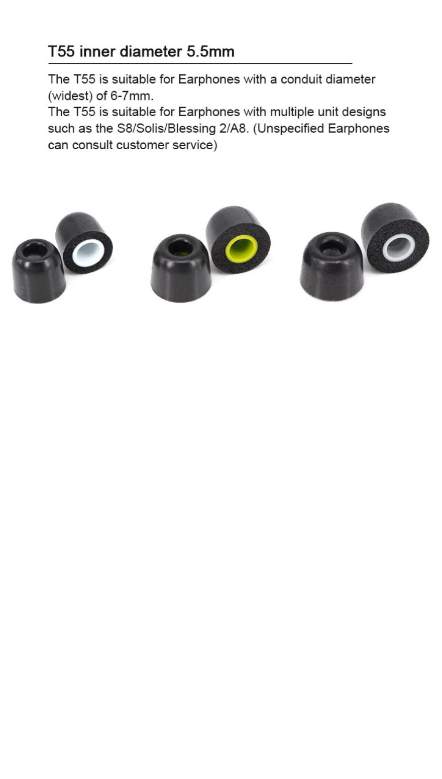 Moondrop MIS-Tip, T41/T55 Memory Foam Replacement Eartips: Premium ...
