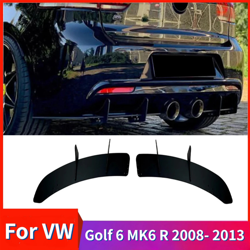 For VW Golf 6 MK6 R 2008-2013 Car Rear Bumper Diffuser Tail Splitter ...