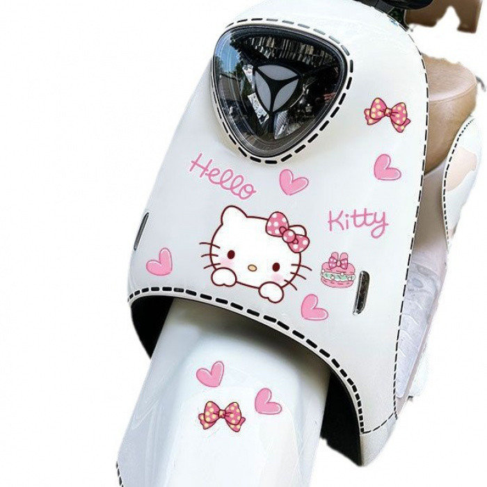Hello Kitty Electric Car Sticker Yadi Emma Calf q6 Cute Decoration ...