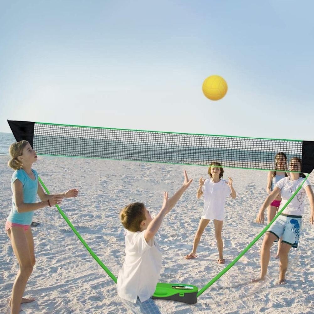300x155CM Portable Badminton Net with Stand Carry Box Folding ...