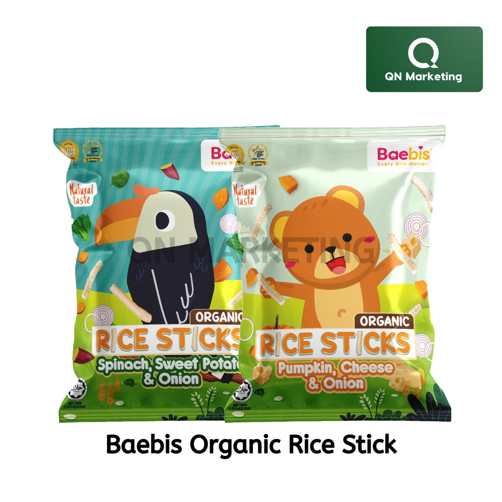 Baebis Organic Rice Stick 12g (Spinach, Sweet Potato & Onion / Pumpkin ...