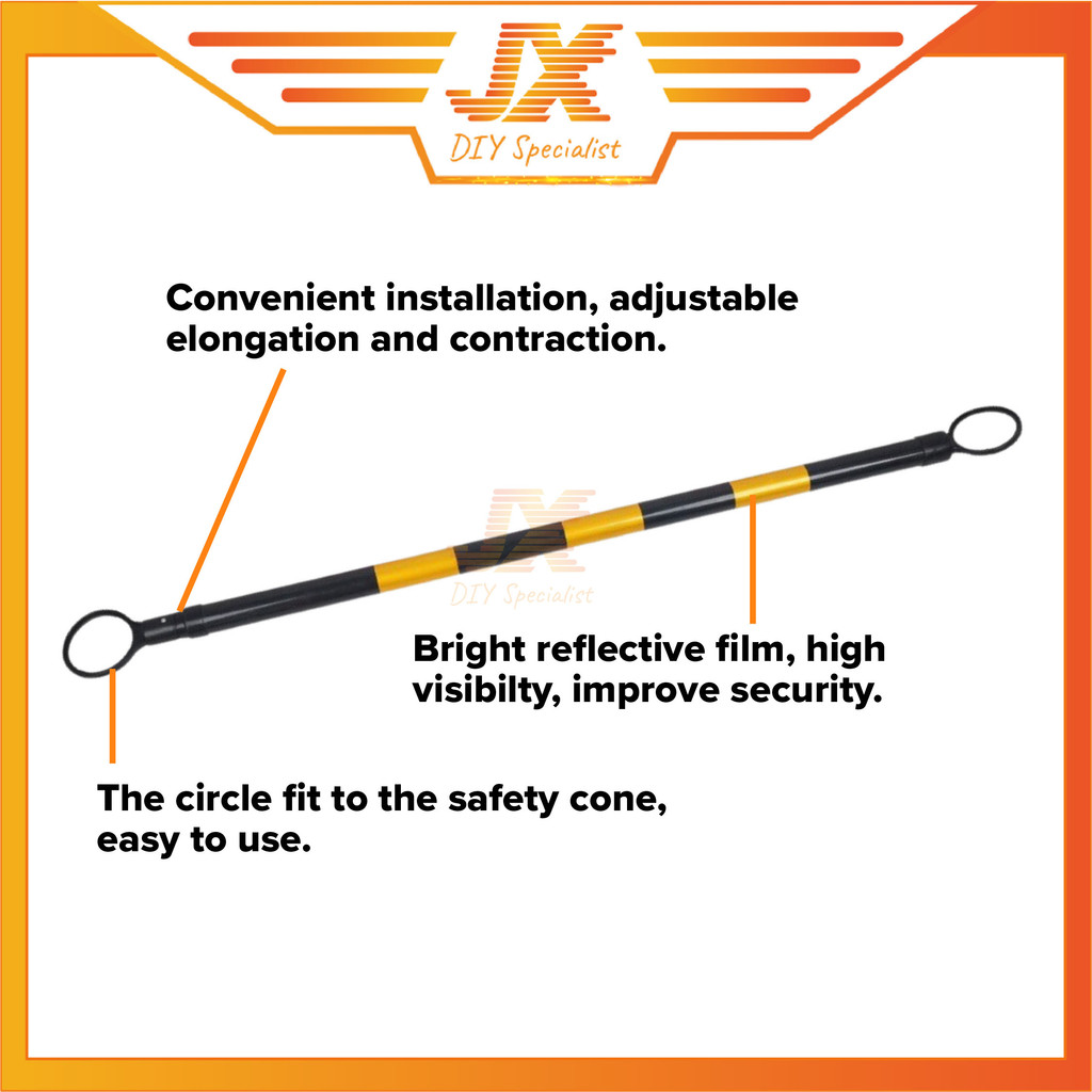 Expandable Retractable Cone Bar Traffic Safety Cone Bar Barrier 2 Meter ...