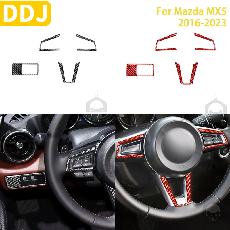 Car Innenausstattung Für Mazda Für MX-5 2016-2023 Auto Weichen Carbon Faser Innen Dekoration Abdeckung Aufkleber Auto Modifikation Zubehör Interieurleisten Zubehör(Größe:31