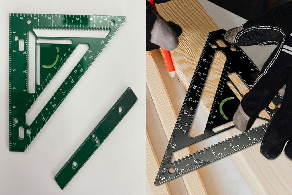 Triangle Ruler for Woodworking Rotating Rafter Square Tool High ...