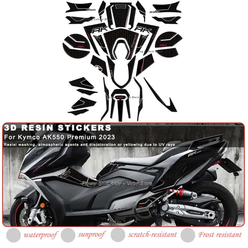For Kymco AK550 Premium 2023 Motorcycle Protection Kit Fuel Tank Pad 3D ...