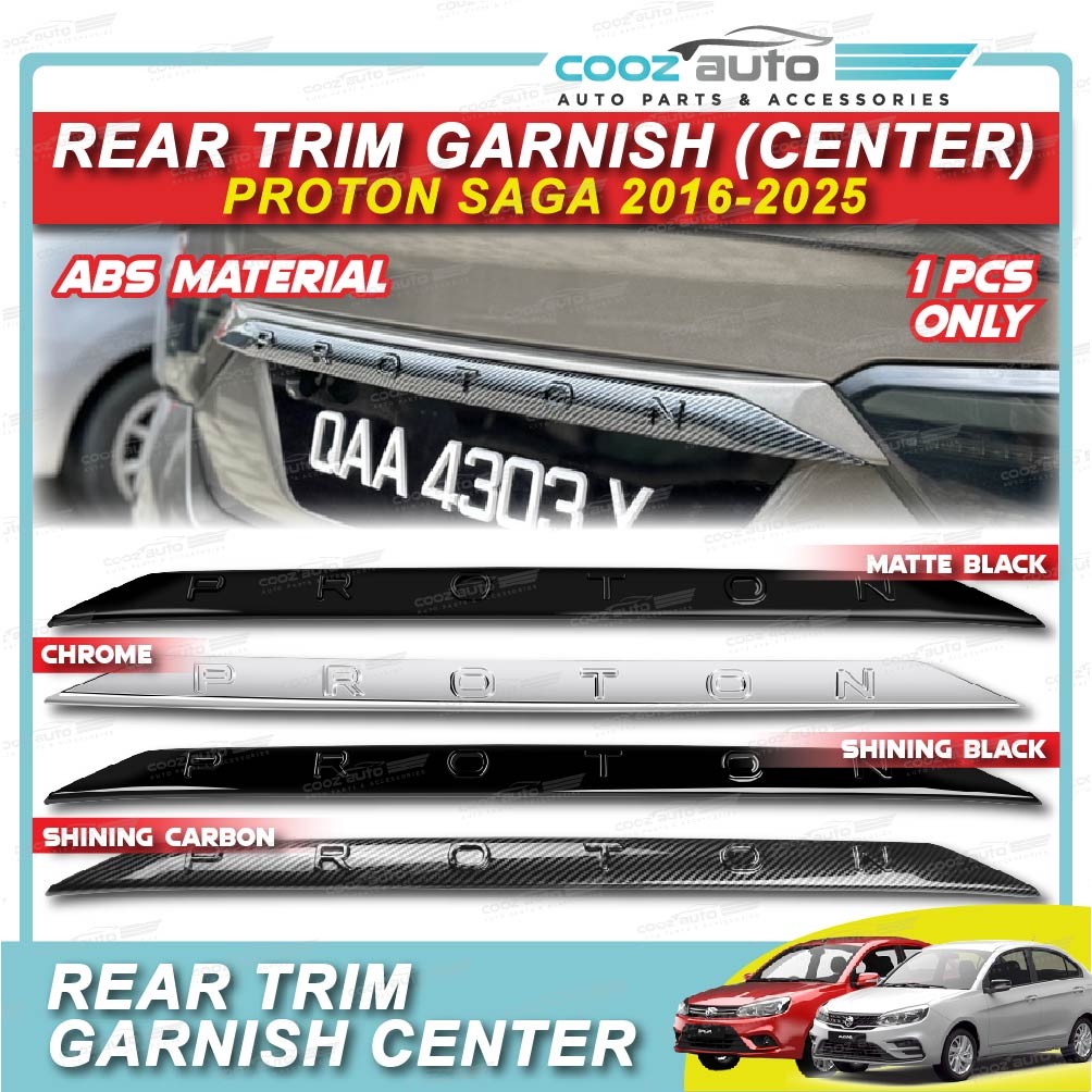 Car Rear Tail Gate Trim Garnish Center Proton Saga VVT MC1 MC2 2016 ...