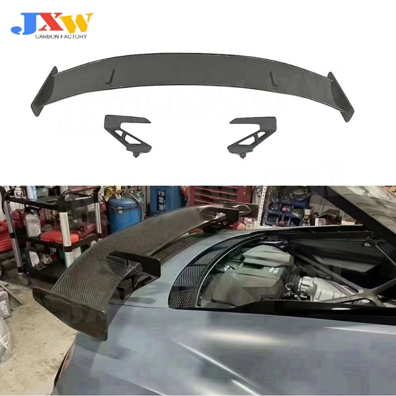 Carbon Fiber FRP Rear Lip Spoiler Trunk Wings With Bracket for Audi R8 ...