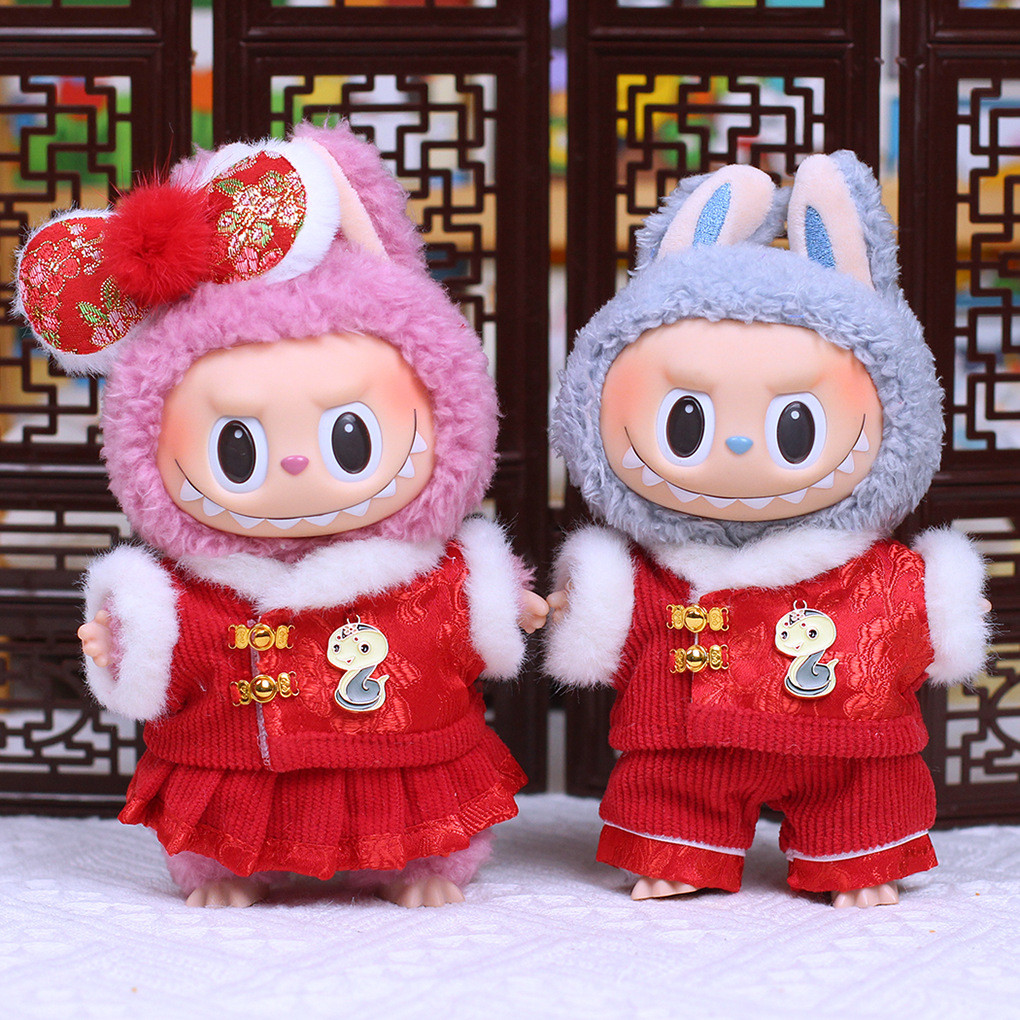 [Clothes only] For 17cm Labubu baby clothes New Year's and Spring ...