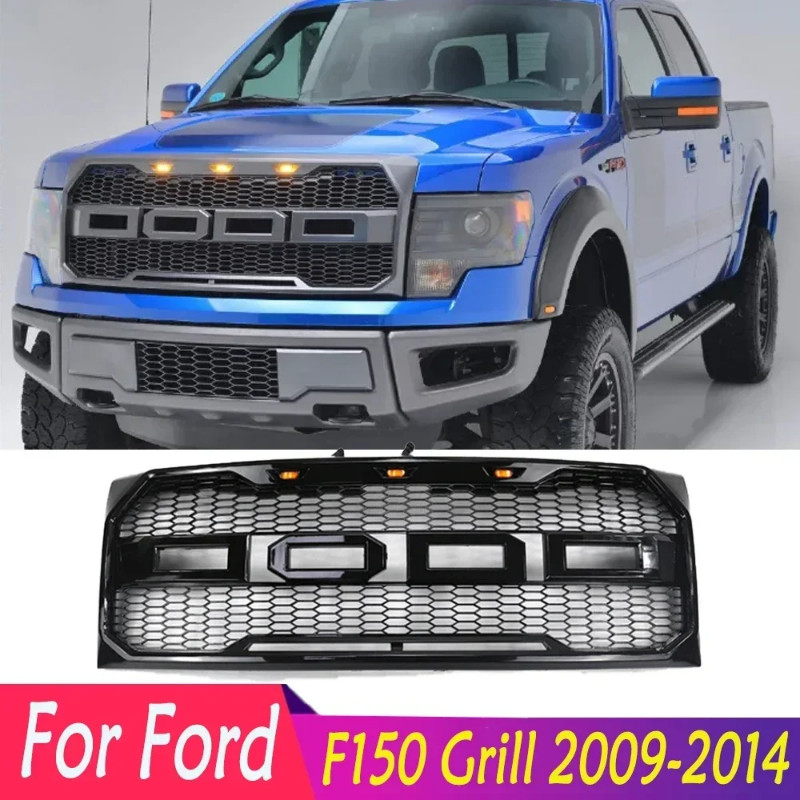For Ford F150 2009-2014 High Quality Grill Raptor Style Racing Grills ...