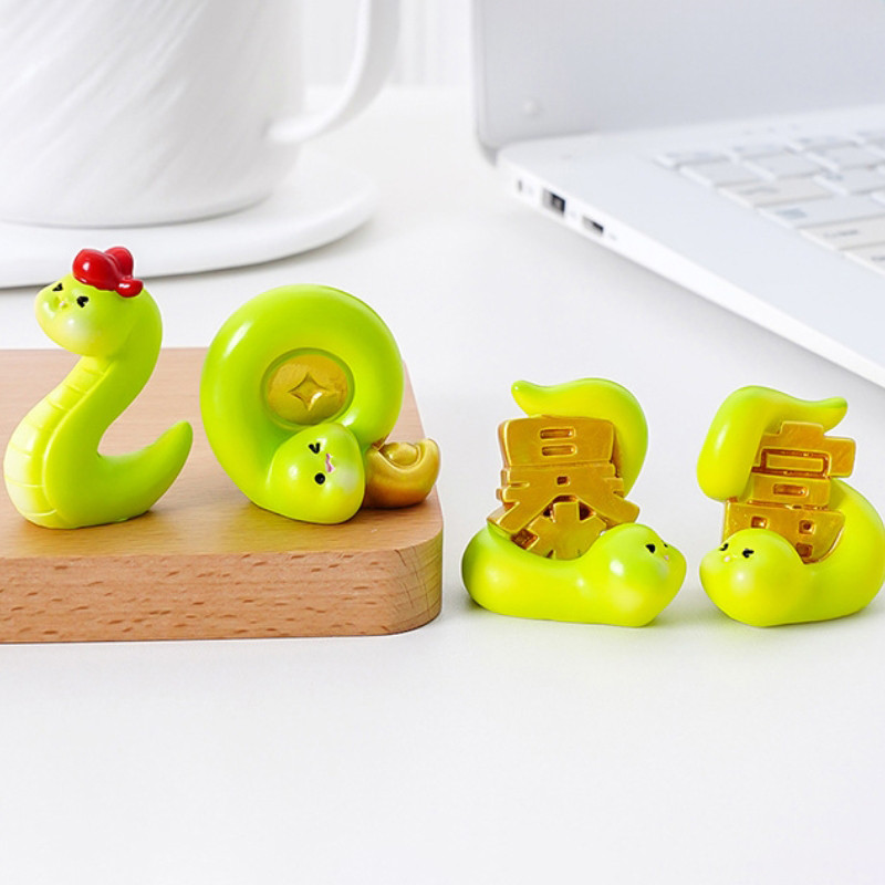 Micro Landscape New Year's Big Orange Dali Rich Snake DIY Ornament Mini ...