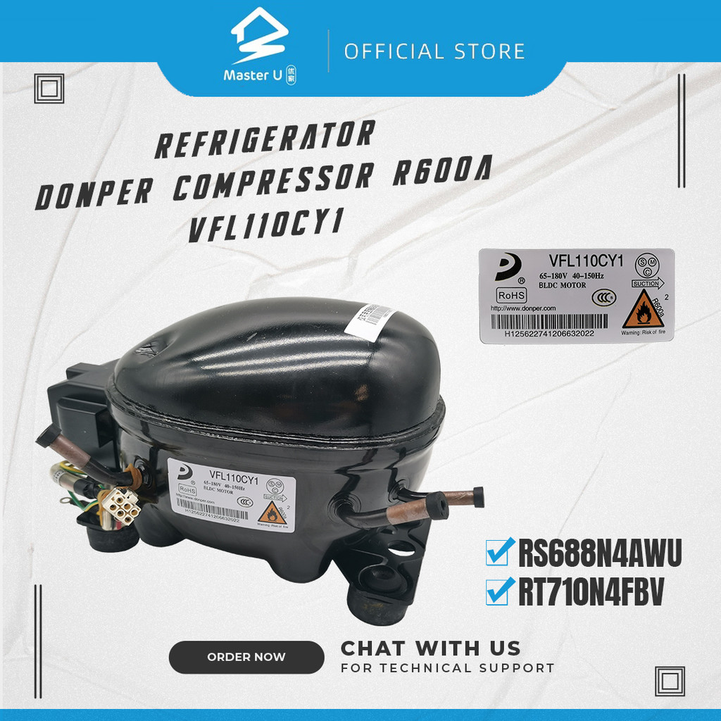 REFRIGERATOR DONPER COMPRESSOR R600A - VFL110CY1 - RS688N4AWU ...