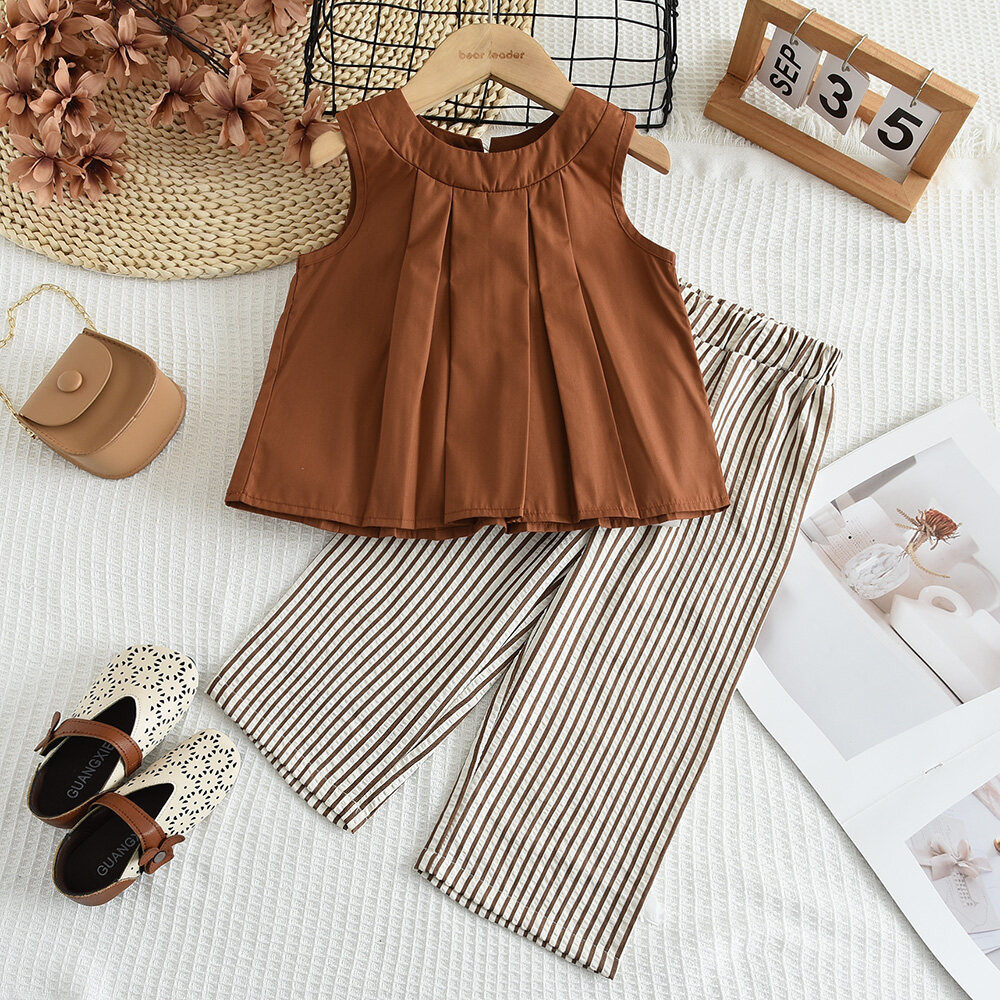 Green Pleated 2Pieces Pants Suits Women Sets Solid Flare Long Sleeve Bandage Crop Tops+Wide Leg Loose Long Pants Outfits main image 0