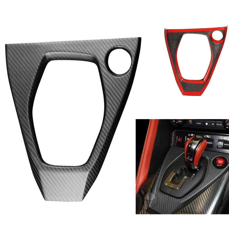 Matte Carbon Fiber Car Center Console Gear Shift Panel Cover Trim Frame ...