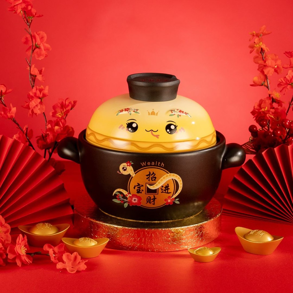 Color King Zodiac Collection Jade Of Fortune Ceramic Stock Pot (2200ML ...