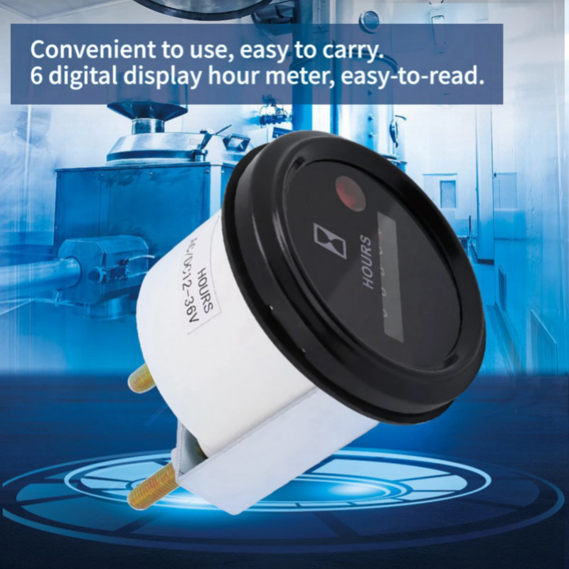 Contaore Ore Lavoro 12-36V DC/AC - Display 6 Cifre Per Motori Auto, Barca, Camion - Foto 12