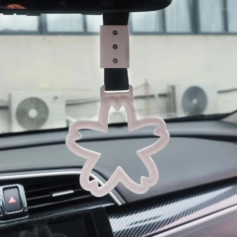 JDM Cherry Blossom Hanging Ring Car Tow Strap Pull Ring Static Belt ...