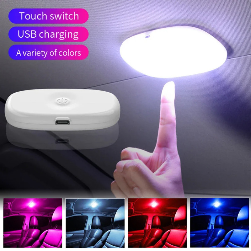 Car 8 LED Touch Ceiling Light Wall Reading Lamp Magnet Base Ceiling ...