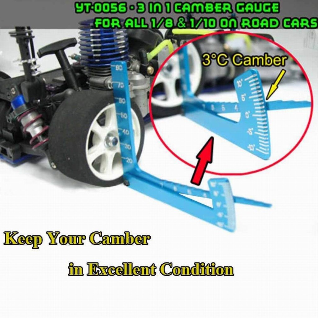 Camber Gauge 3 in 1 Ride Height Gauge Tool Scale Adjustable Ruler For ...