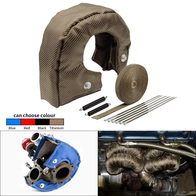 T2 T25 T28 GT28 GT30 GT35Titanium Turbo Blanket Heat Shield Barrier ...