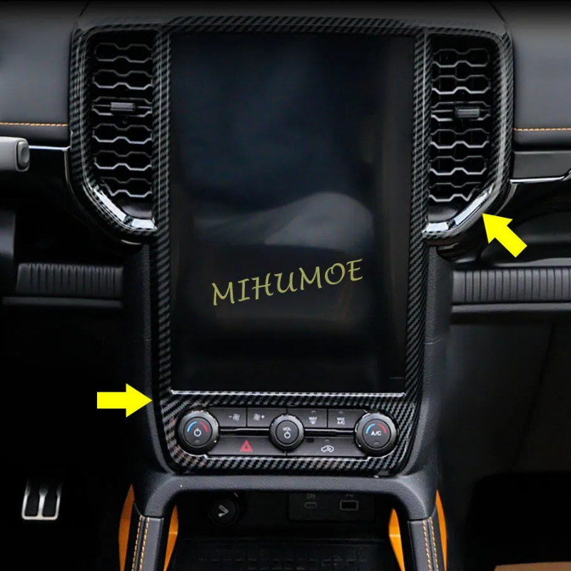 Center Console 12-Inch Multimedia Screen Trims Air Vent Cover Surrounds ...
