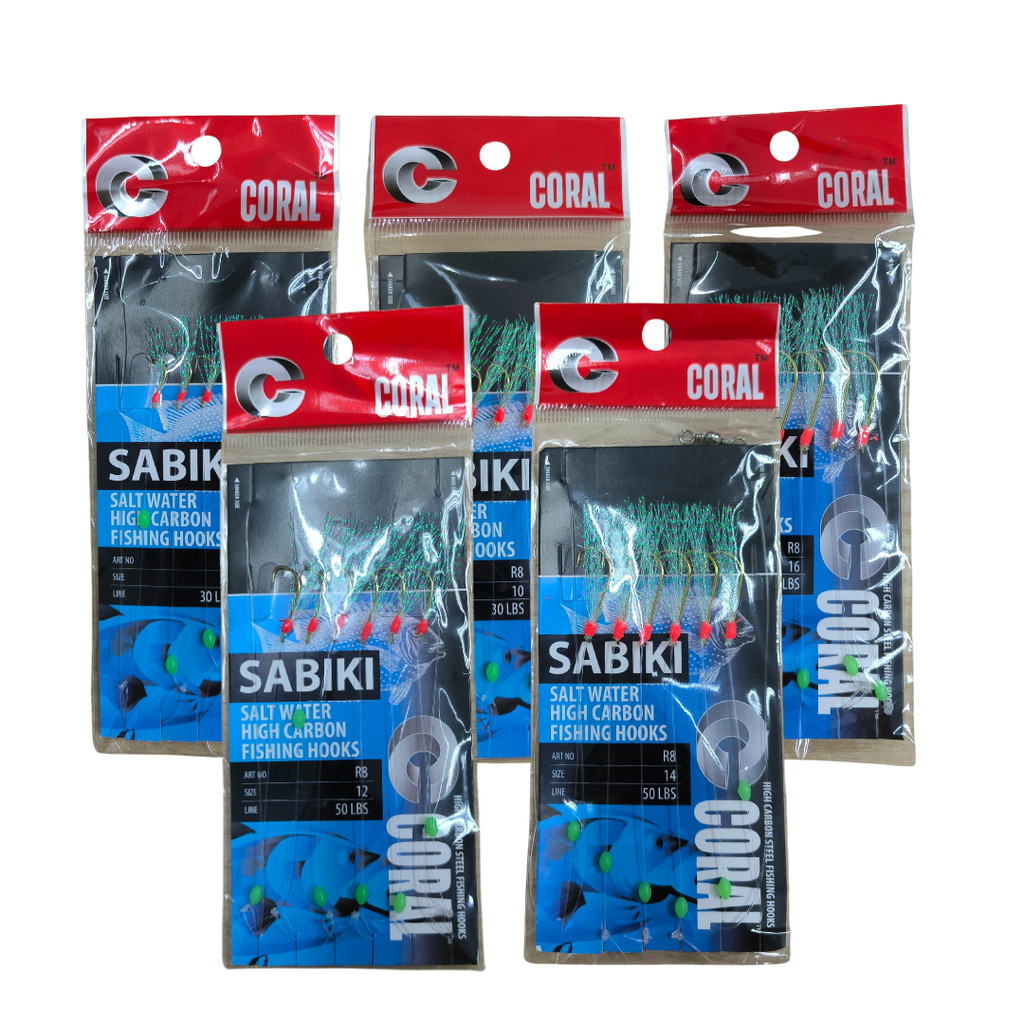 SABIKI SALT WATER HIGH CARBON FISHING HOOKS | CORAL | ALATAN MEMANCING ...
