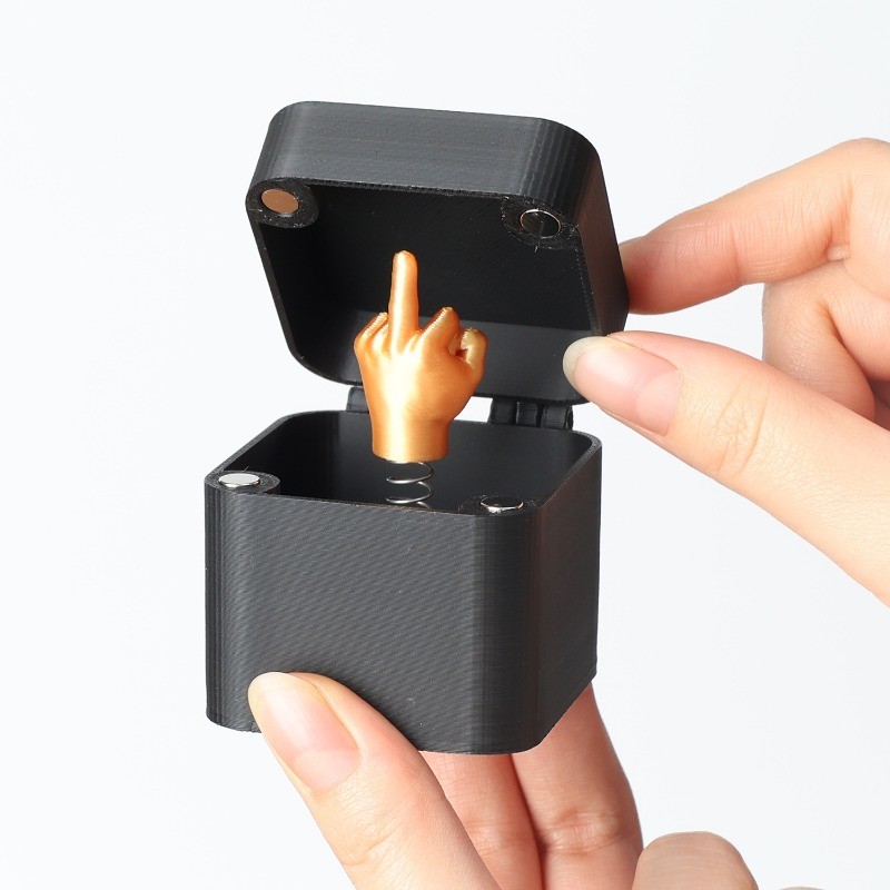 Fun Surprise Prank Toys Creative Middle Finger in The Box Desk ...