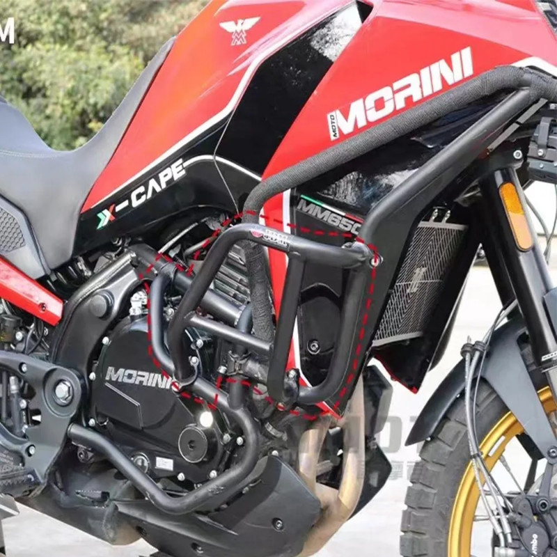 Lower Crash Bars For Kawasaki Versys 650 (2015-2019) – Black Steel Engine Guard Frame Protector