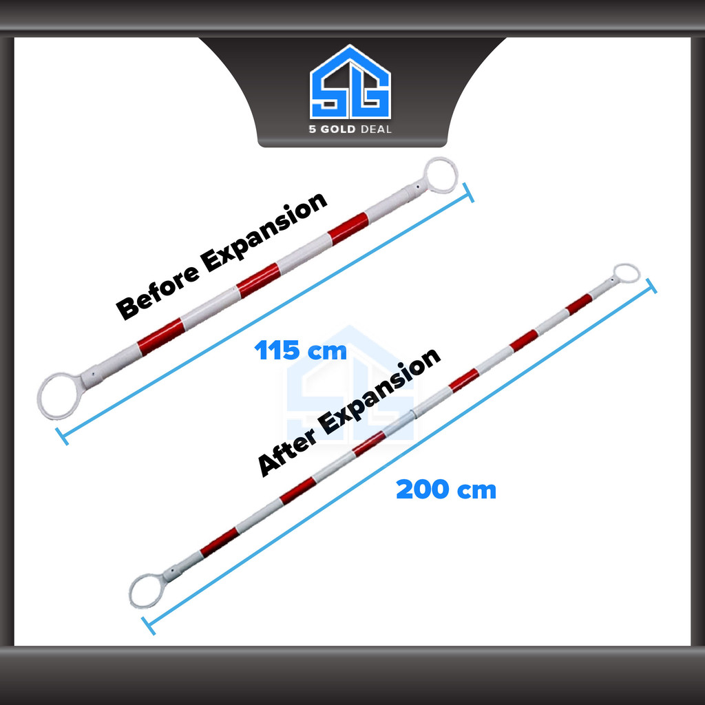 Expandable Retractable Cone Bar Traffic Safety Cone Bar Barrier 2 Meter ...