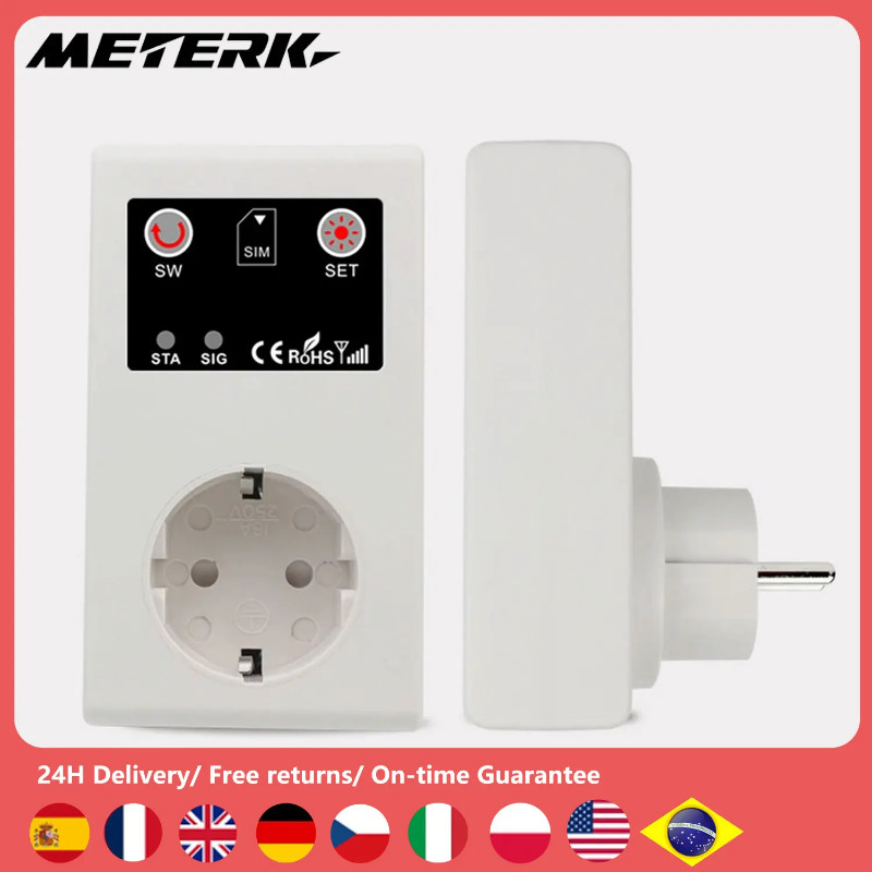 GSM Intelligent Power Socket Call SMS APP Remote Control Switch Pump ...