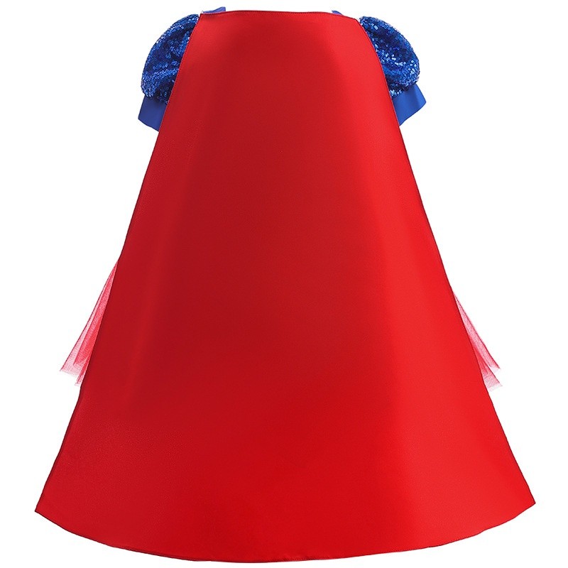 White Princess Dress For Girls - Kids Costume Cosplay Outfit With Crown, Scepter, Gloves & Accessories - View #5