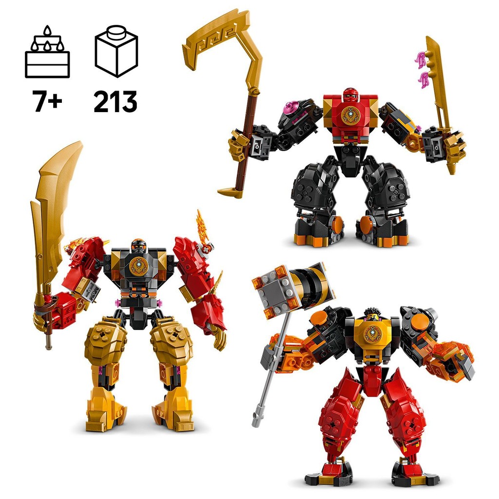 LEGO 71839 NINJAGO Arin's Spinjitzu Battle Mech Building Toy Set (213 ...
