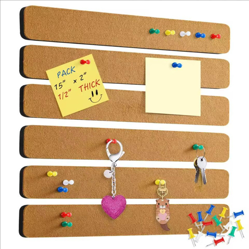 Self-Adhesive Cork Board - Jewelry Hanging Thumbtacks Board - Bulletin ...