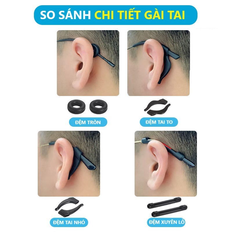 USA surplus ear-mounted glasses cushion keeps glasses from slipping and ...