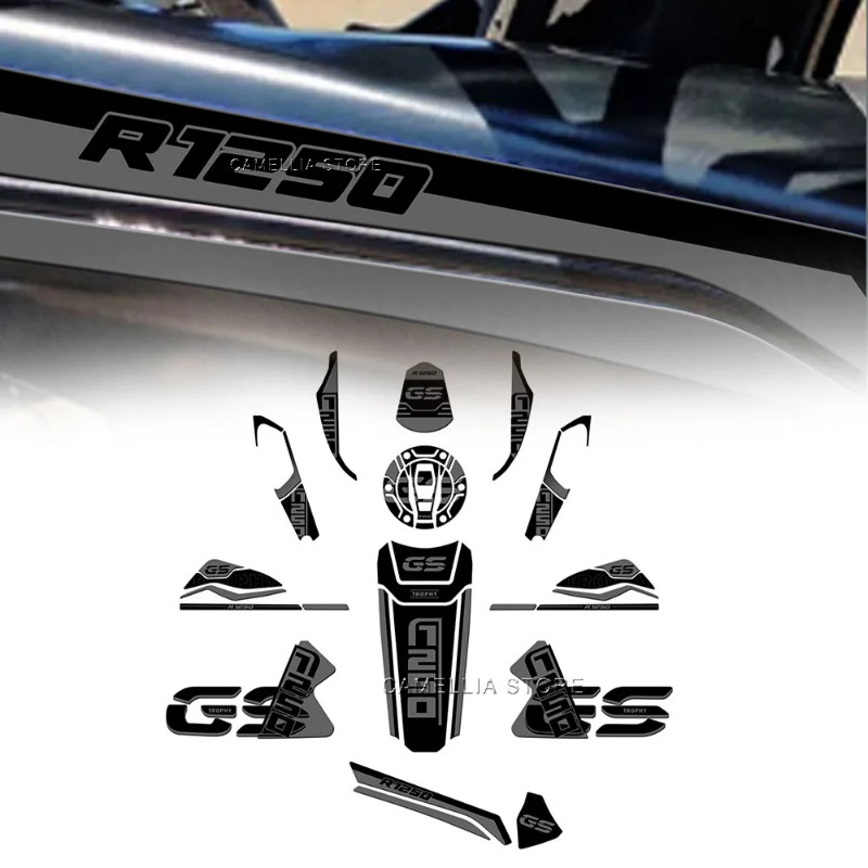 Motorcycle Sticker Set - New 3D Epoxy Resin Waterproof Motorcycle Fuel ...