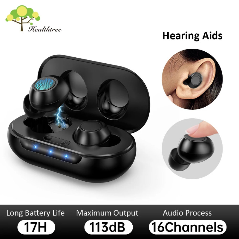 HealthTree Mini Hearing Aids Digital Rechargeable Hearing Aid 16 ...