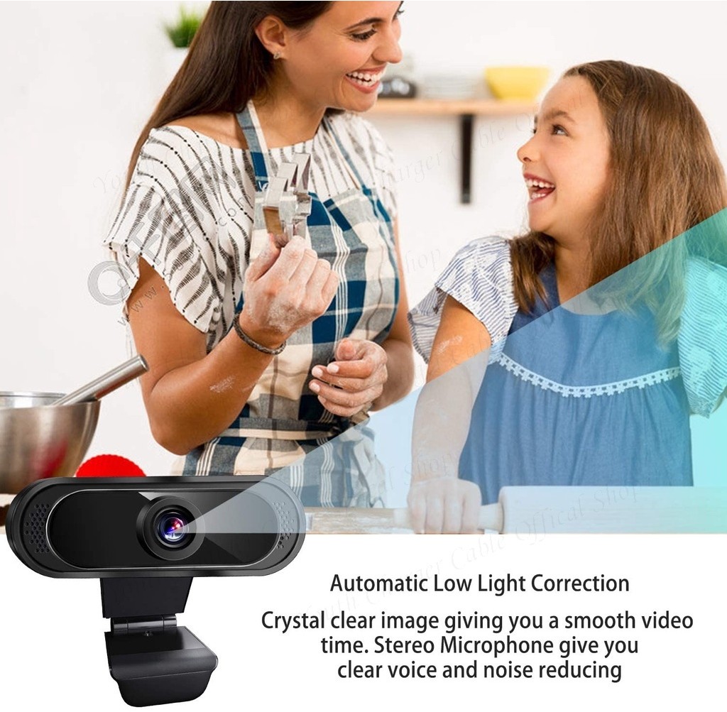 HD 2K/1080P USB Web Camera with Mic Webcam Auto Focus for PC Laptop ...