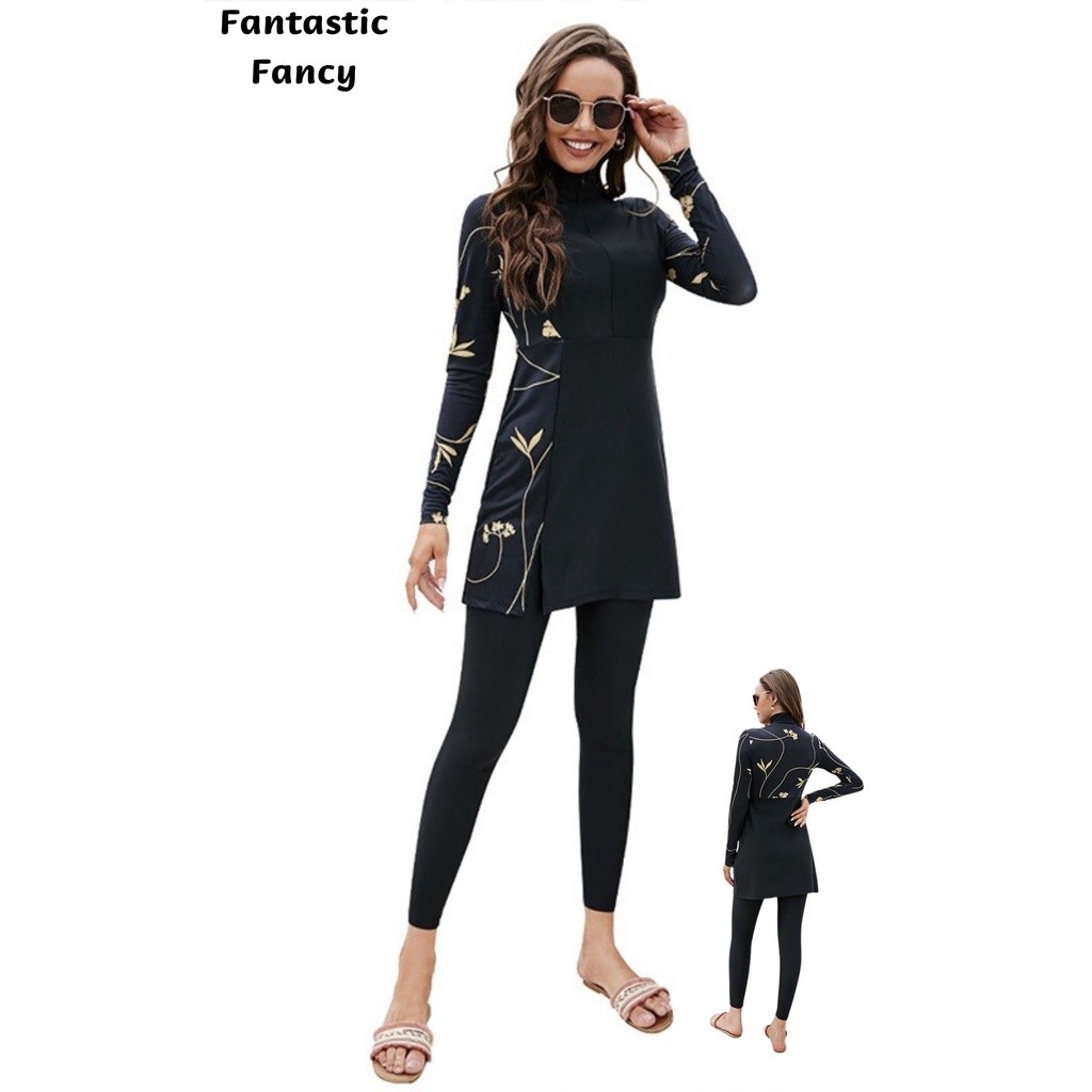 WOWDECOR Muslim Swimsuits For Women Plus Size, 2 Pieces Full