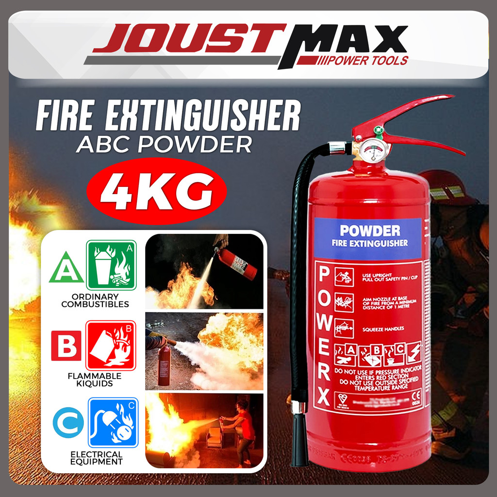 4KG ABC Powder Fire Extinguisher for Office Home Pemadam Api | Shopee ...