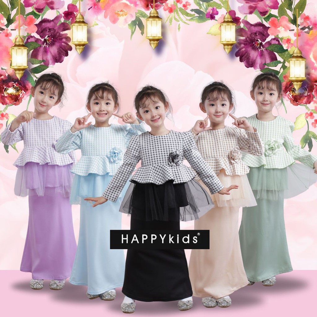 Baju Raya 2024 by HAPPYkids Baju Raya Peplum Hannel Budak Kanak-kanak ...