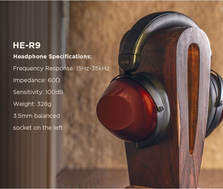HIFIMAN HE-R9 Wired Casque HiFi - Audio Haute Résolution Dynamique Premium