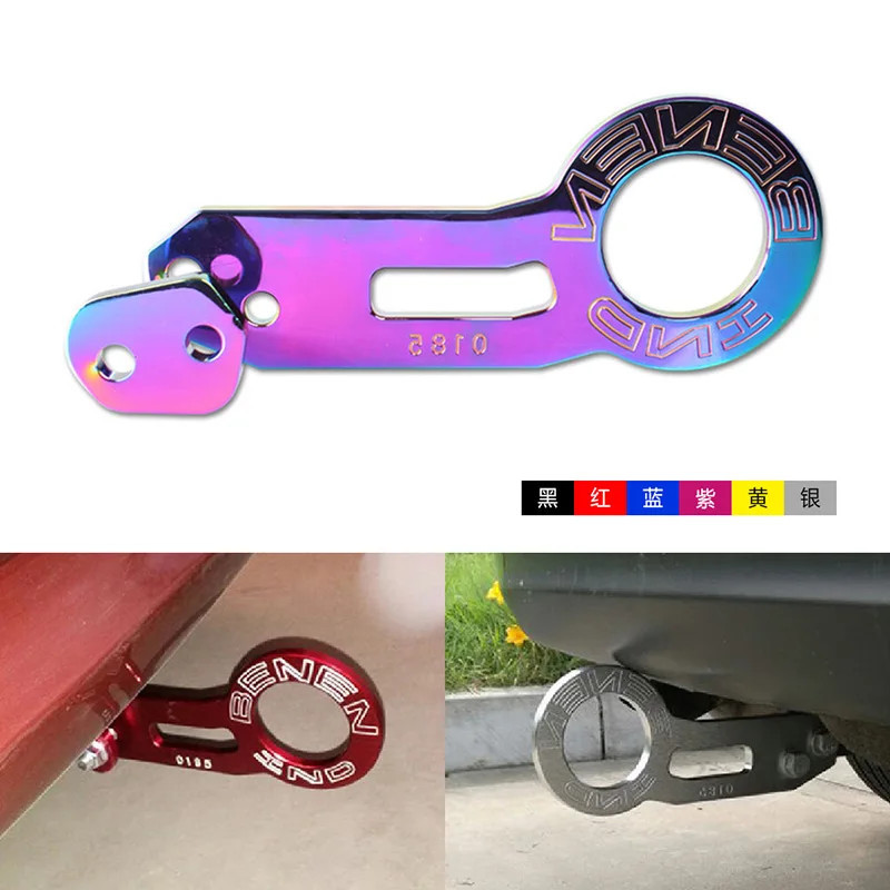 Double Letter Anodized Universal Rear Tow Hook Billet Aluminum Towing ...