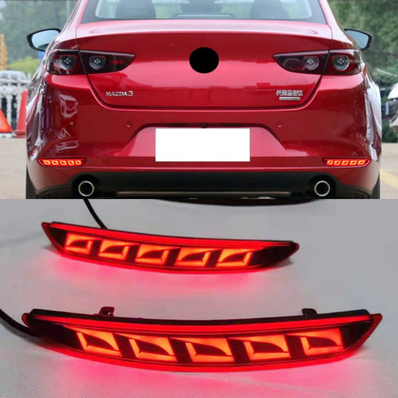 2Pcs Rear Reflector For Mazda 3 Mazda3 Axela 2019 2020 2021 Car LED ...