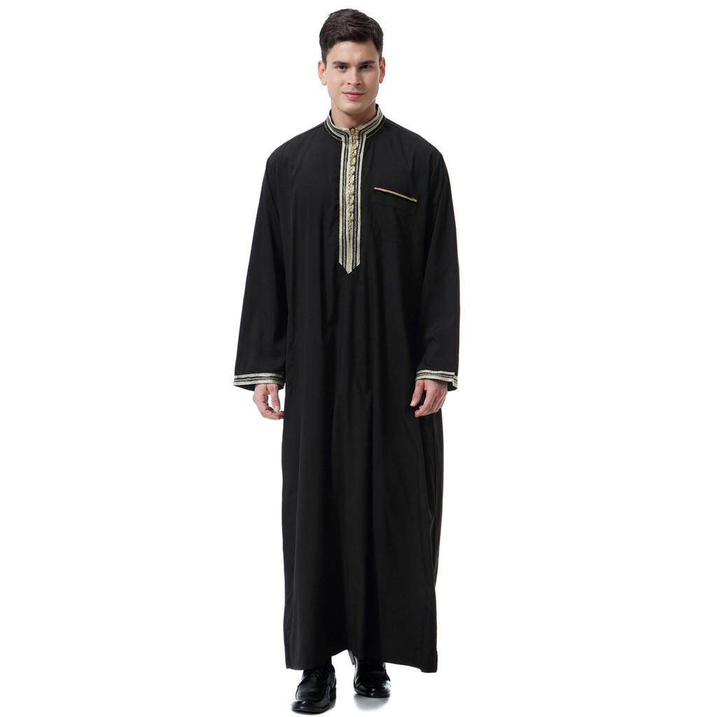 Islamic Men's Robe Muslim Men's Tang Suit Saudi Arabian Robe | Shopee ...